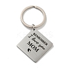 Mother's Day Gift 201 Stainless Steel Word Remember I Love You Mom Keychains KEYC-E040-01P-02-1