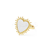 Adjustable Enamel Heart Signet Ring RJEW-K240-01G-2
