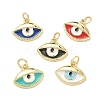 Brass Enamel Pendants KK-CBA3F25-04G-1