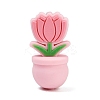 Flower Food Grade Silicone Focal Beads SIL-A011-03B-01-1