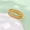 Brass Micro Pave Cubic Zirconia Finger Rings RJEW-C141-03G-3