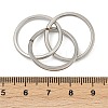 201 Stainless Steel Trinity Interlocking Ring Finger Rings FS-WG6776A-05-4