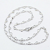 Cute Valentines Day Gift 304 Stainless Steel Necklaces Women Heart Link Chain Necklaces X-NJEW-G038-46-1