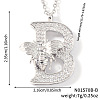 Brass Micro Pave Clear Cubic Zirconia Pendant Necklaces FS-WG7BC7F-02-1