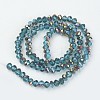 Electroplate Transparent Glass Beads Strands EGLA-A034-T3mm-R09-2