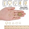 10pcs 5 styles Brass Huggie Hoop Earring Findings KK-WR0001-27-2
