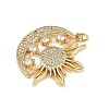 Brass Micro Pave Cubic Zirconia Pendants KK-R230-10G-2