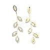 Clear Cubic Zirconia & Crystal Rhinestone Long Dangle Stud Earrings LS-EJEW-C037-06C-LG-2