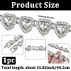 1Pc Heart Zinc Alloy Crystal Rhinestone Cup Chain Tennis Necklaces for Women NJEW-SP0001-06P-2