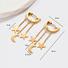 Exquisite metal star moon pendant earrings for daily wear women. GU5453-1-1