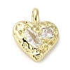 Brass Micro Pave Cubic Zirconia Pendants KK-K371-04G-1