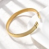 304 Stainless Steel Flat Snake Chains Cuff Bangles for Women BJEW-A067-06G-2