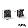 Chic Brass Cubic Zirconia Stud Earrings ZD1304-15-1