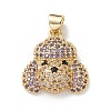 Brass Micro Pave Cubic Zirconia Pendants KK-M240-12-3