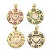 Rack Plating Brass Cubic Zirconia Pendants KK-D026-13G-1