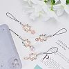 DELORIGIN 14Pcs 7 Style Alloy Enamel Arch with Cat Phone Charm Mobile Straps HJEW-DR0001-02-6
