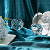 2Pcs Glass Heart Pendant Decorations HJEW-SP0001-22A-3