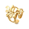 304 Stainless Steel Open Cuff Ring for Women RJEW-A053-06G-10-4