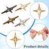 16Ocs 4 Colors Star Alloy Kilt Pins for Clothes JEWB-CY0001-03-5