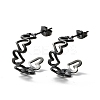 304 Stainless Steel C-shape Stud Earrings EJEW-P197-01EB-1