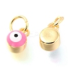 Brass Enamel Pendants KK-Y001-02B-02G-2