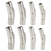 8Pcs 4 Styles Stainless Steel Bayonet Clasps STAS-DR0001-15P-1