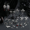 DIY Halloween Brass & Alloy Sword Cross Dangle Earring Making Kits DIY-SC0026-58-4