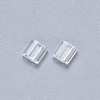 2-Hole Transparent Glass Seed Beads X-SEED-S031-L-001-2