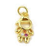 Brass Micro Pave Cubic Zirconia Pendants KK-M283-18A-02-1