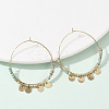 304 Stainless Steel Natural Natural Turquoise Chandelier Earrings EJEW-Z089-36G-01-1