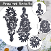 Polyester Embroidery Flower Lace Appliques DIY-WH0409-62-6