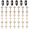 48Pcs 6 Styles Alloy Rhinestone Cross Cabochons DIY-GO0002-01-1