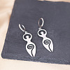 Spiral Goddess 201 Stainless Steel Hoop Earrings FS-WG62312-01-4