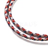 Polyester Cord Braided Necklace Makings MAK-L043-03G-20-2