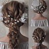 40Pcs 2 Styles Butterfly Alloy Rhinestone Hair Fastener for Women Girls Hairstyling OHAR-ME0001-02-4