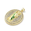 Brass Micro Pave Cubic Zirconia Pendants KK-H537-27C-G-2