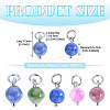 30Pcs Natural Colorful Tourmaline Dice Charms PALLOY-TA00366-4