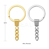 12Pcs 4 Colors Iron Split Key Rings IFIN-FS0001-09-2