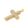 Rack Plating Brass Micro Pave Cubic Zirconia Pendants KK-S380-39D-G-2