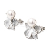 Brass Enamel Stud Earrings KK-CBAB173-02C-P-4