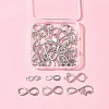 30Pcs 6 Styles Tibetan Style Alloy Infinity with Hope Connector Charms TIBE-FS0003-26-6