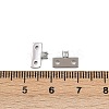 304 Stainless Steel Crystal Rhinestone Rectangle Spacer Bars STAS-F322-08P-3
