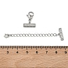Brass Micro Pave Clear Cubic Zirconia Curb Chain Extender KK-G556-08P-01-3