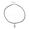 Tibetan Style Alloy Cross Pendant Necklaces NJEW-JN04555-4