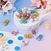 20Pcs 5 Colors Polymer Clay & Glass Rhinestone Pendants FIND-TA0004-83-4