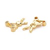 Brass Micro Pave Clear Cubic Zirconia Pendants KK-S360-148-NR-2