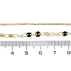 Brass Cable & Flat Sequin Chains Necklaces for Women NJEW-D302-40G-5
