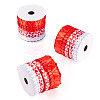 3 Rolls 5 Styles Valentine's Day Polyester Lace Ribbons OCOR-TA0002-19-2
