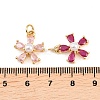 Brass Micro Pave Cubic Zirconia with Plastic Pearls Pendants KK-Z145-08G-3