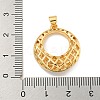 Brass Pave Clear Cubic Zirconia Pendants KK-U009-13G-02-3